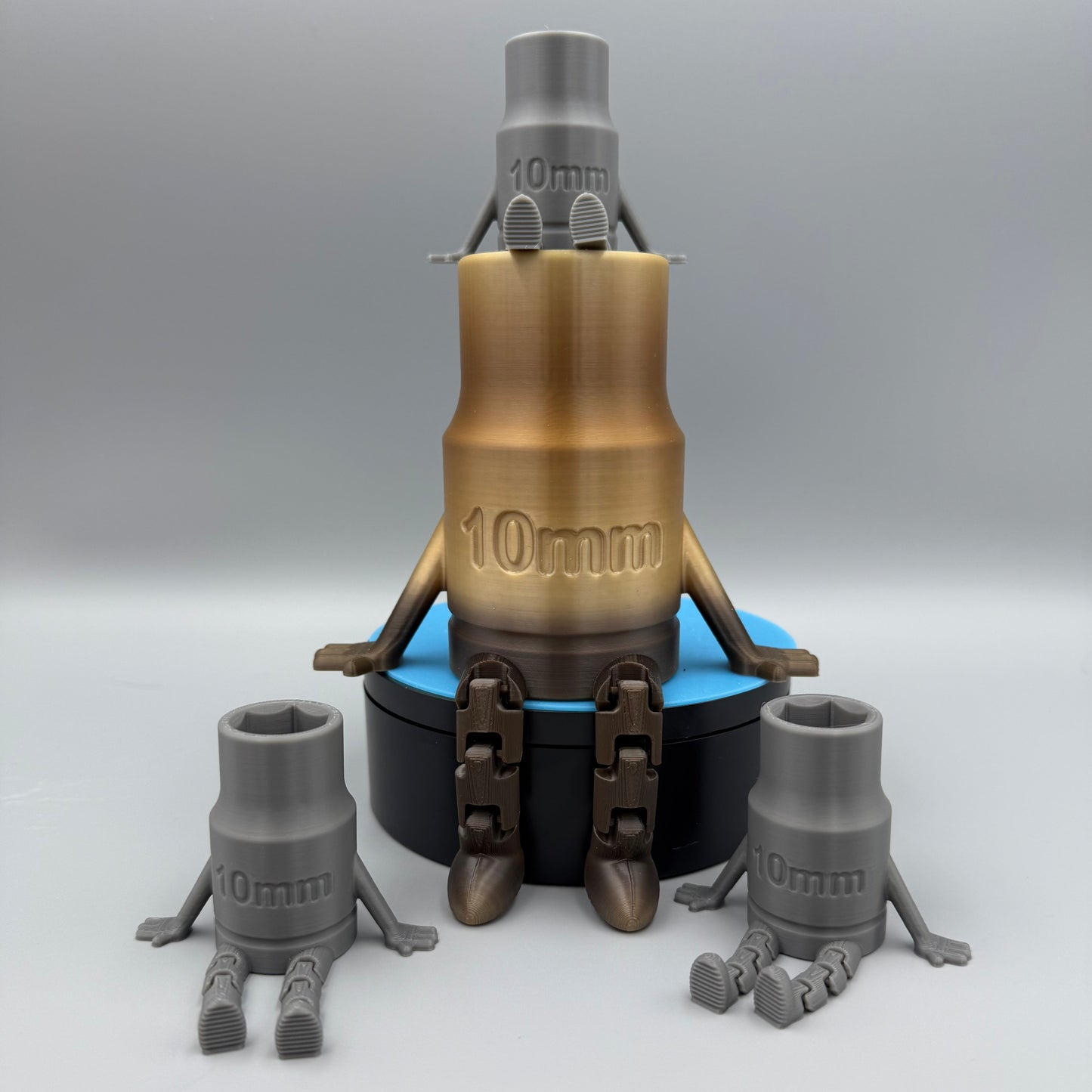 3D Printed Socket Buddy Pencil holder - 10mm - Articulated - Mechanic - Tool - Humor - Funny - Gift - Gift for Him - Gift for Her - Tool Box