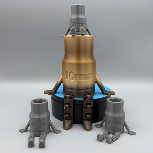 3D Printed Socket Buddy Pencil holder - 10mm - Articulated - Mechanic - Tool - Humor - Funny - Gift - Gift for Him - Gift for Her - Tool Box