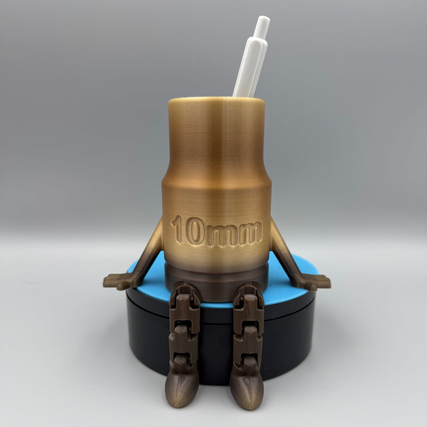 3D Printed Socket Buddy Pencil holder - 10mm - Articulated - Mechanic - Tool - Humor - Funny - Gift - Gift for Him - Gift for Her - Tool Box