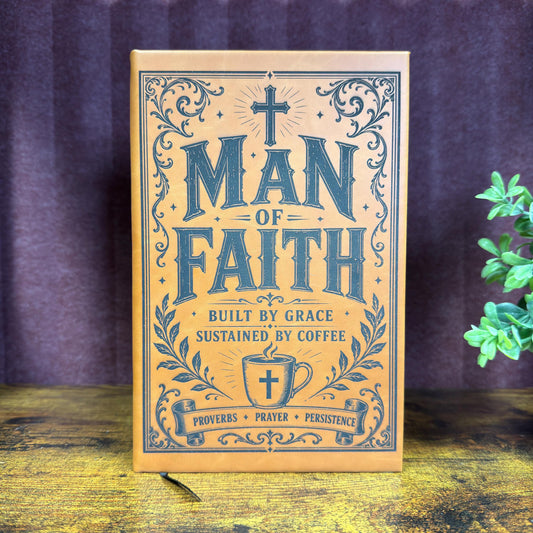 Man of Faith Leatherette Journal – Christian Notebook for Prayer, Bible Study & Daily Reflection