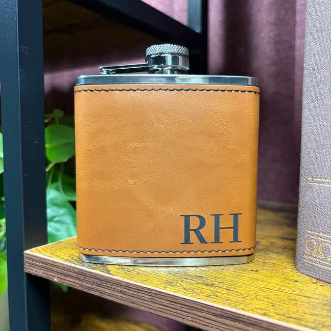 Personalized 6oz Leatherette Flask