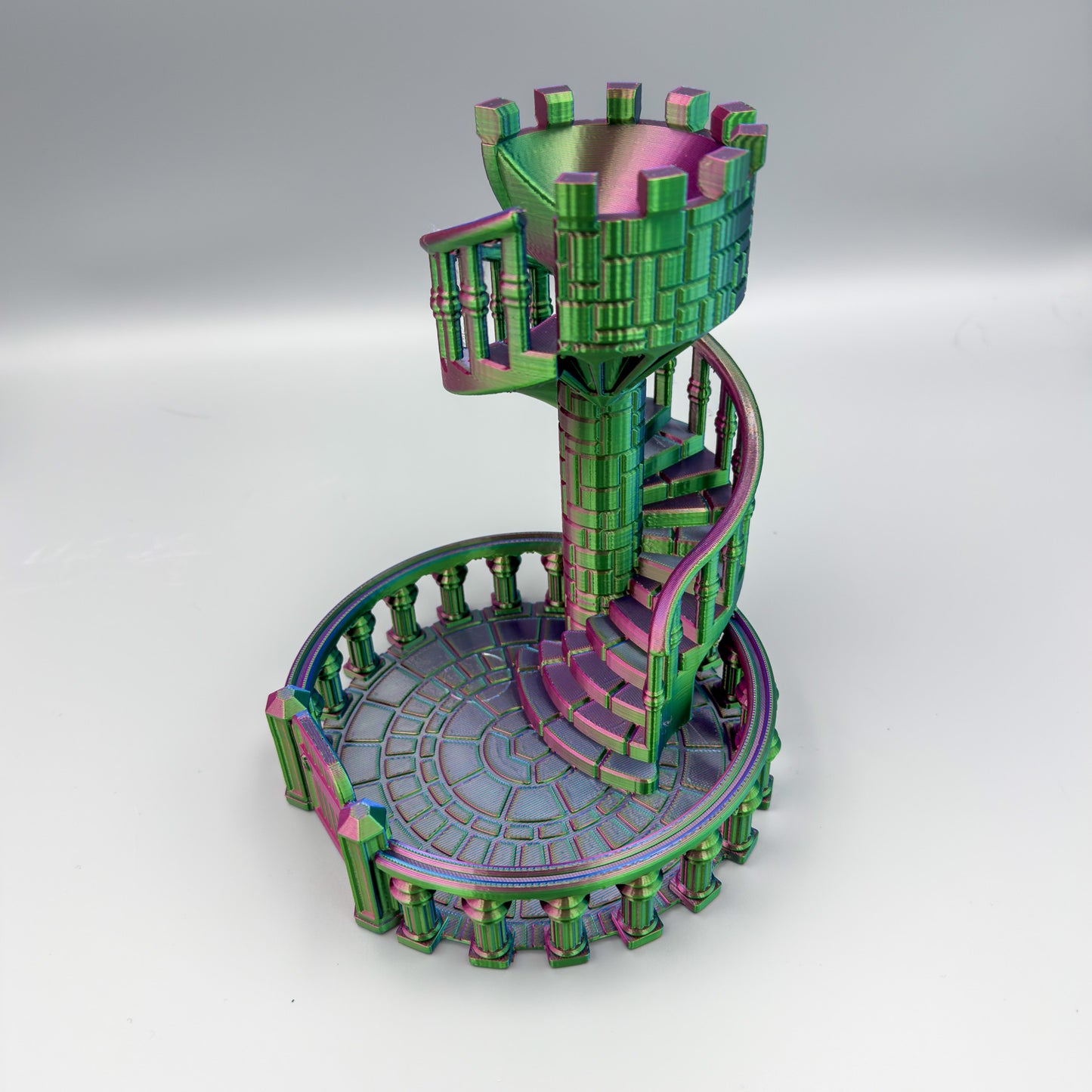 3D Printed Dice Rolling Tower - DnD - Dice games - Nerd - Geek - Games - Board Games - Castle - Fun