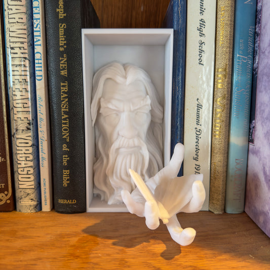 3D Printed Gandalf Book Nook - LOTR - Lord Of The Rings- Books - Decoration - Gift - For Him - For Her - Book Lover - Book Worm