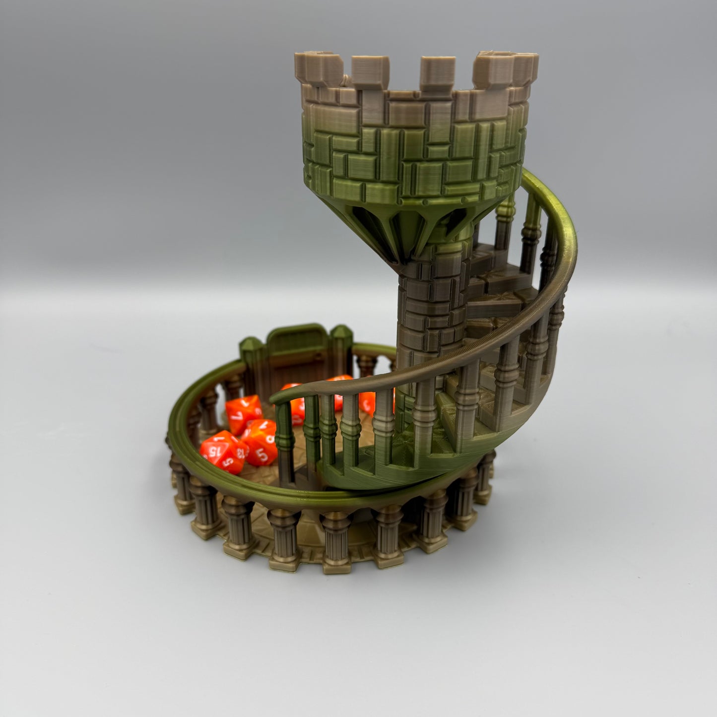 3D Printed Dice Rolling Tower - DnD - Dice games - Nerd - Geek - Games - Board Games - Castle - Fun