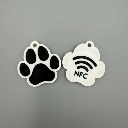 3D Printed NFC Pet Tag - Fur Baby - Lost Pets - NFC - Smart Device - Pet Collars - Paw Print