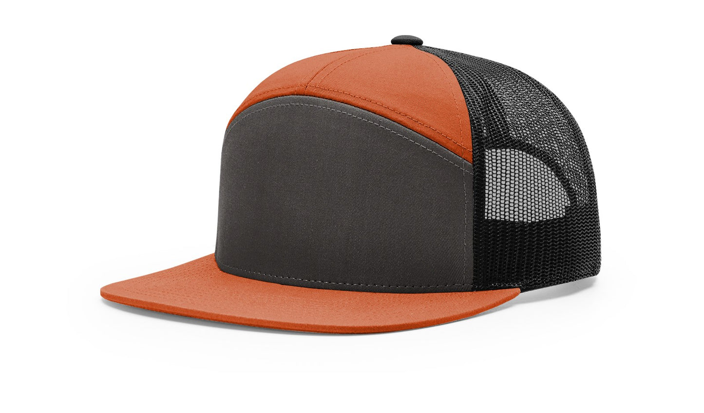 Support Your Local Bearded Dad With Cowboy Hat | Richardson Leatherette Patch Hat | Father's Day Gift | Beard Dad Trucker Cap