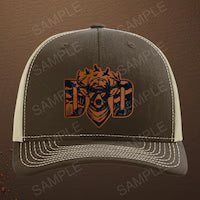 DAD Deer Leather Patch Hat | Hunting Dad Gift | Outdoorsman Father's Day Hat