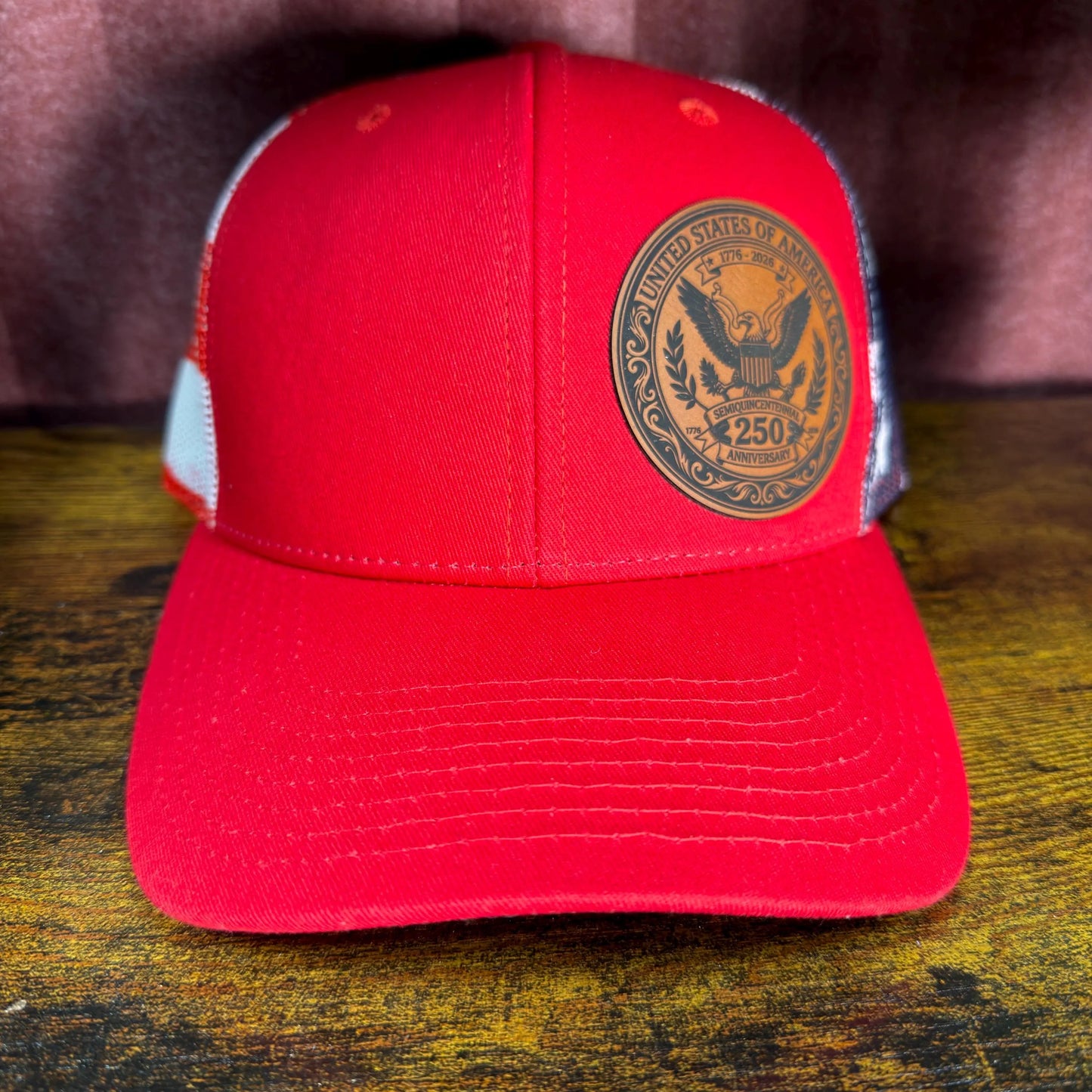USA 250th Anniversary Patriotic Trucker Hat
