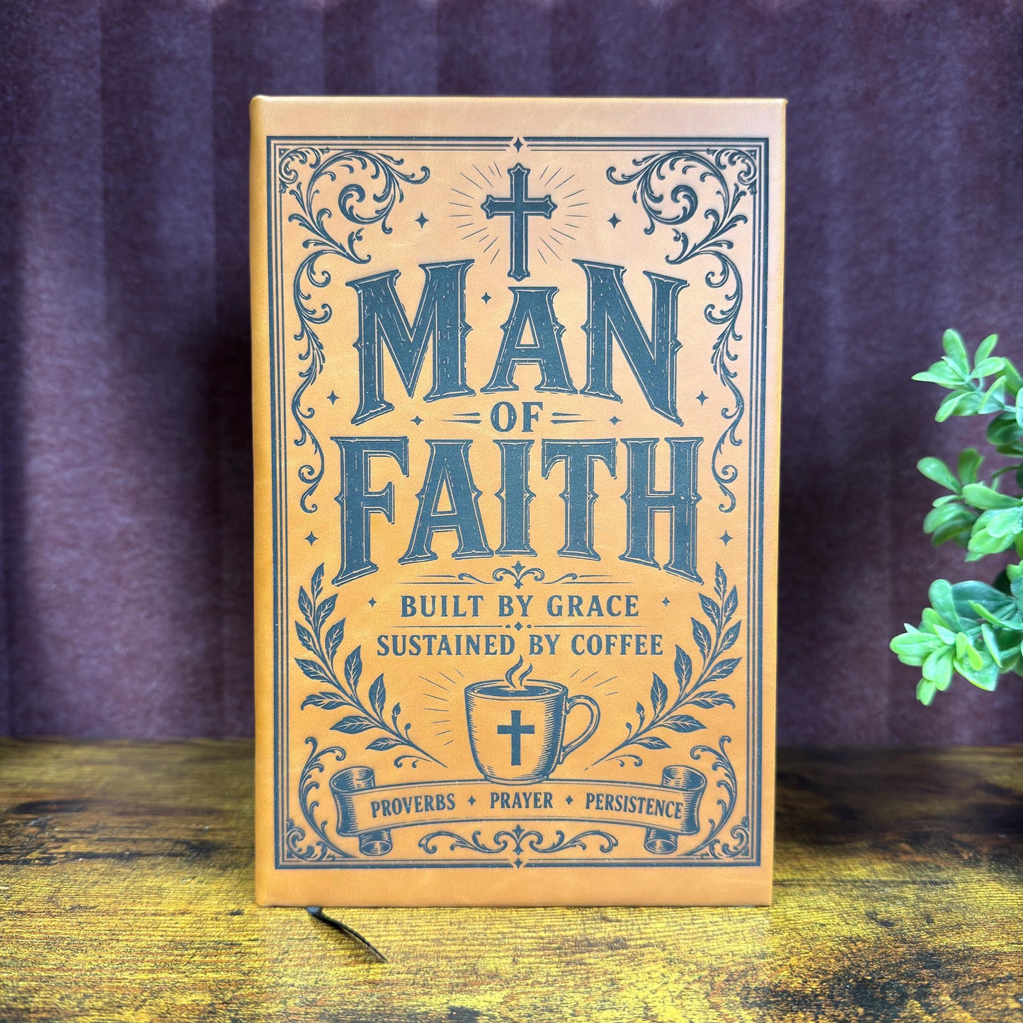 Man of Faith Leatherette Journal – Christian Notebook for Prayer, Bible Study & Daily Reflection