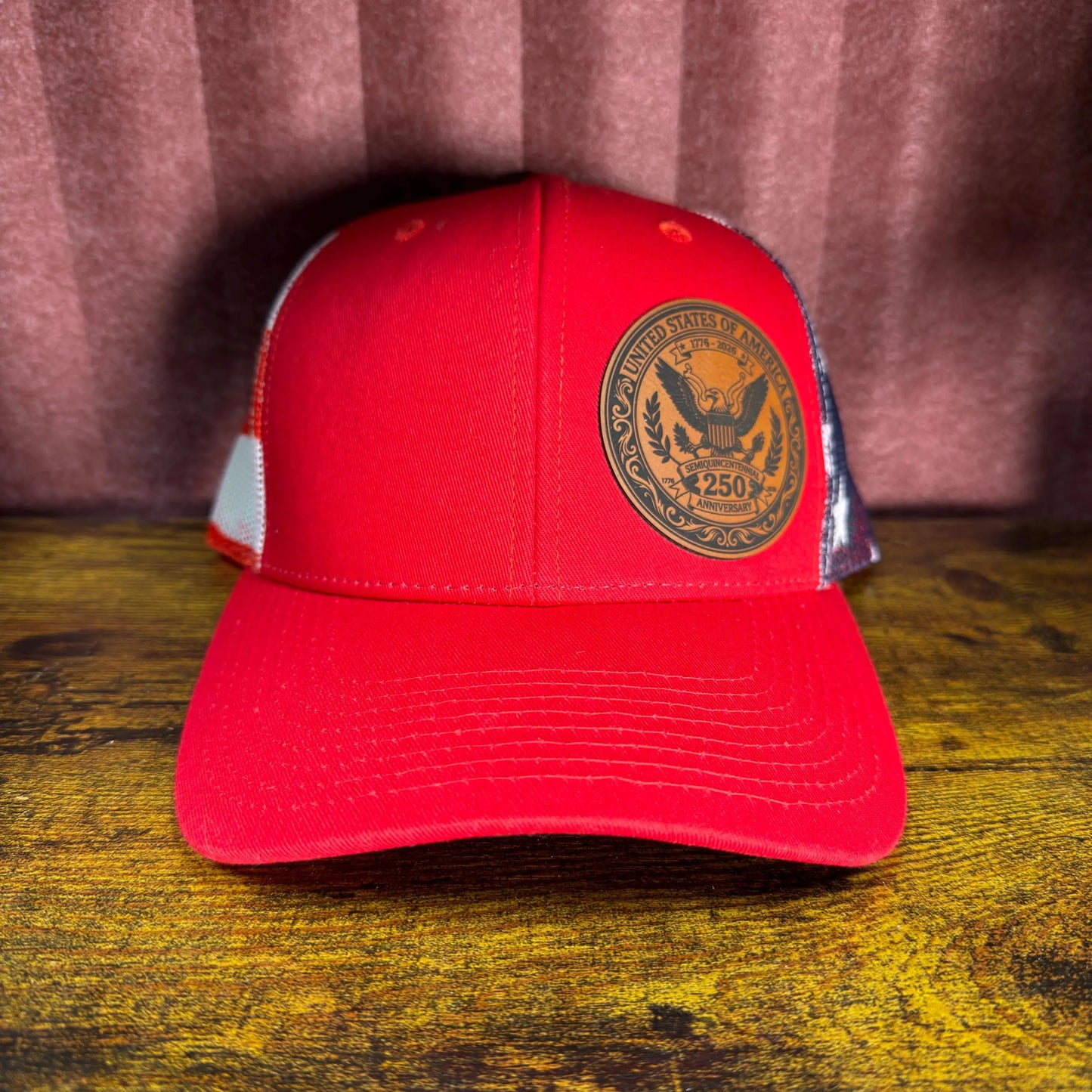 USA 250th Anniversary Patriotic Trucker Hat