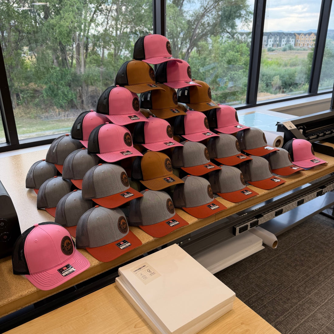 Bulk patch hat order for a local chamber of commerce